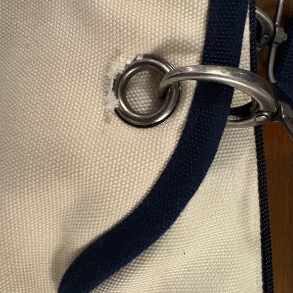 Thirty-one Canvas Thermal Tote Bag with Pink Ribbon Accent - Picture 3 of 6